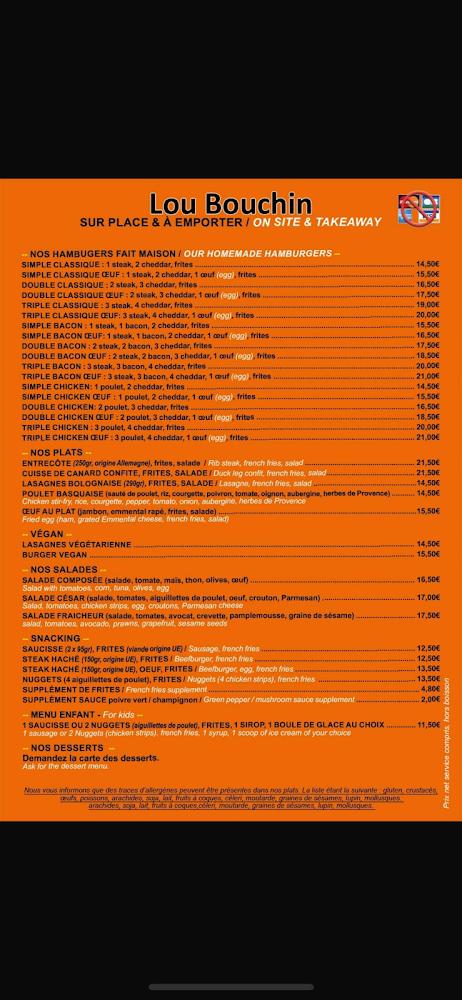 Lou Bouchin - Menu Image 1